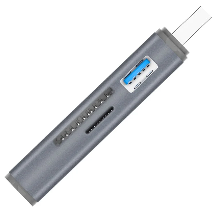 ADS-308A Alluminio Lega USB 3.0 + USB 2.0 Splitter Hub SD / TF Card Reader