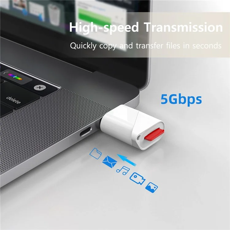 CR322 3.0 Type-C TF Card Reader 5Gbps Transfer Mini OTG Adapter