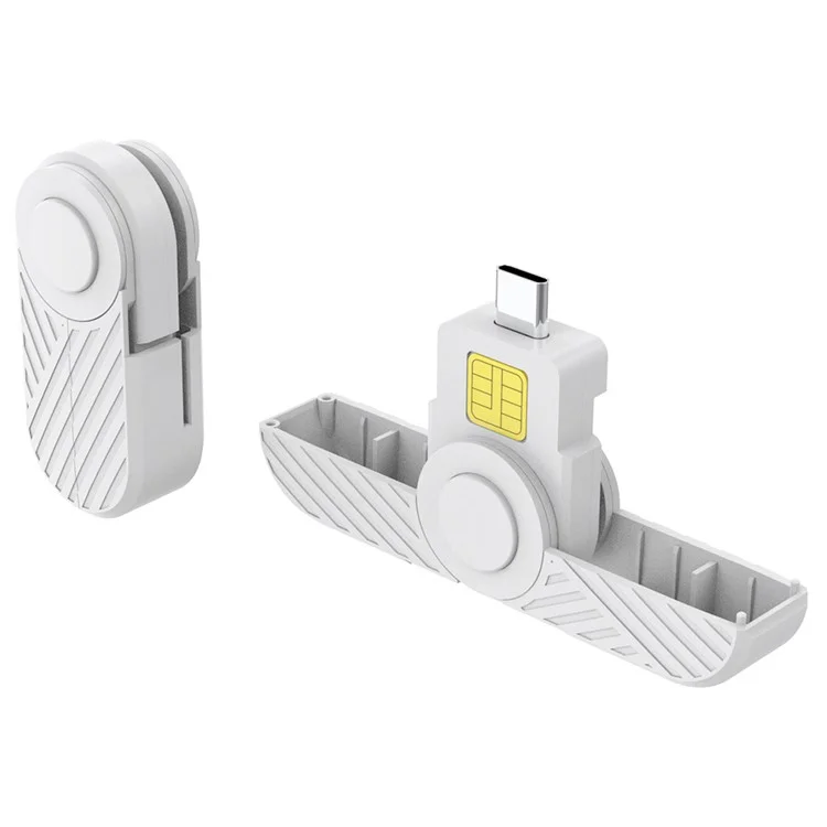 CR331-C USB-C Smart Card Reader ID Card CAC Card Reader - White