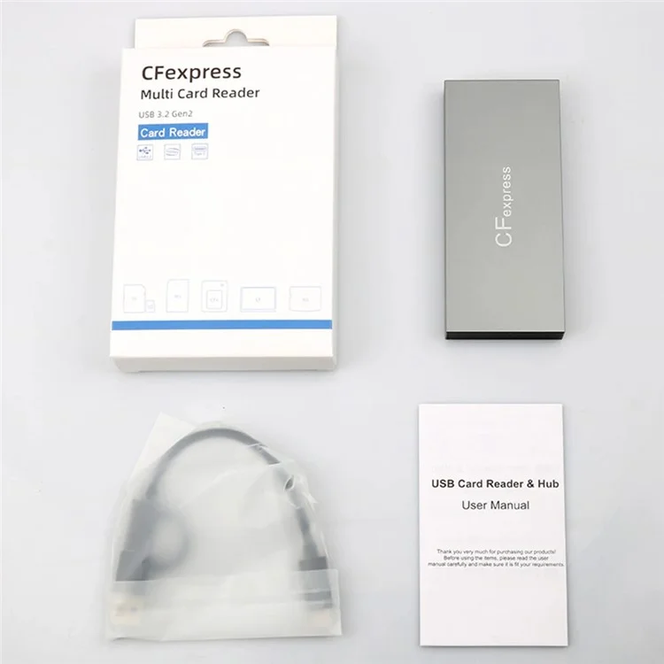 CR353 6-in-1 Cfexpress Typ B / CF / XD / MS / SD / TF-Speicherkarten-Reader-Computer-Laptop-Adapter mit Kabel