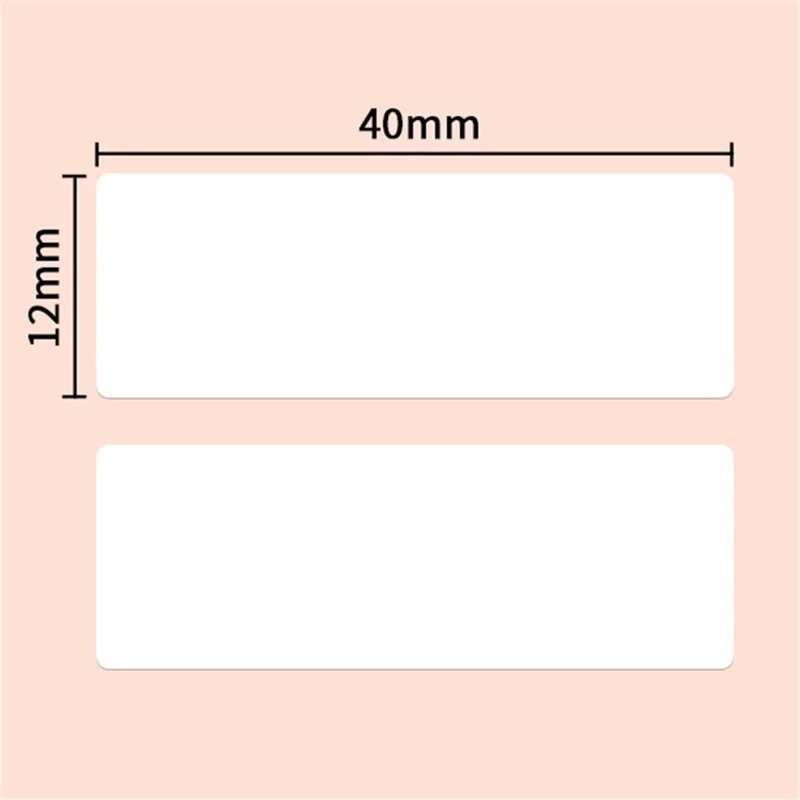 For Marklife P12 / P15 / P50 Self-Adhesive Thermal Label Sticker 12x40mm Label Paper Label Maker Tape - Blanco