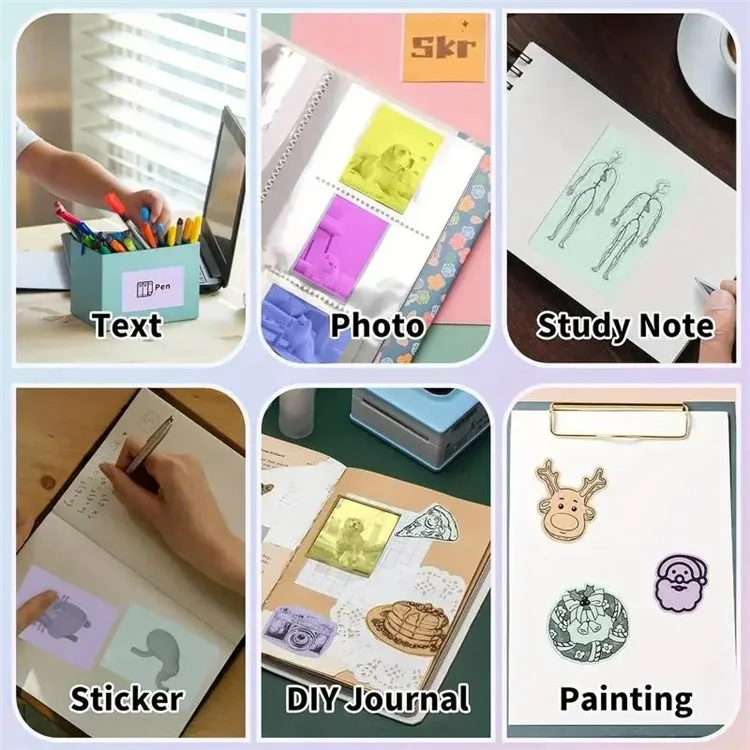 3 Roll Different Color 57x25mm Self-Adhesive Thermal Printing Paper Printer Accessory