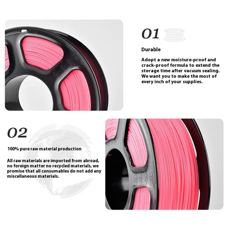 Biologisch abbaubares PLA 1,75 mm Filament für 3D-Drucker, Hochglanz-Filament, Genauigkeitstoleranz +/- 0,03 mm - Kaffee