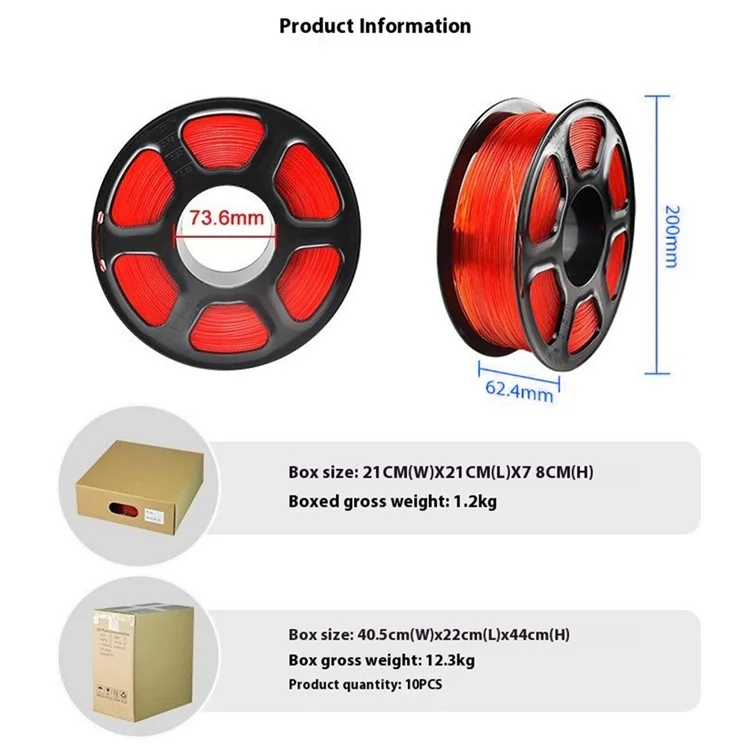 Biologisch abbaubares PLA 1,75 mm Filament für 3D-Drucker, Hochglanz-Filament, Genauigkeitstoleranz +/- 0,03 mm - Kaffee
