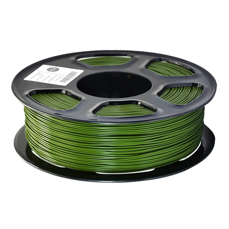 Biodegradable PLA 1.75mm Filament for 3D Printer High Gloss Filament , Accuracy Tolerance + / - 0.03mm - Army Green