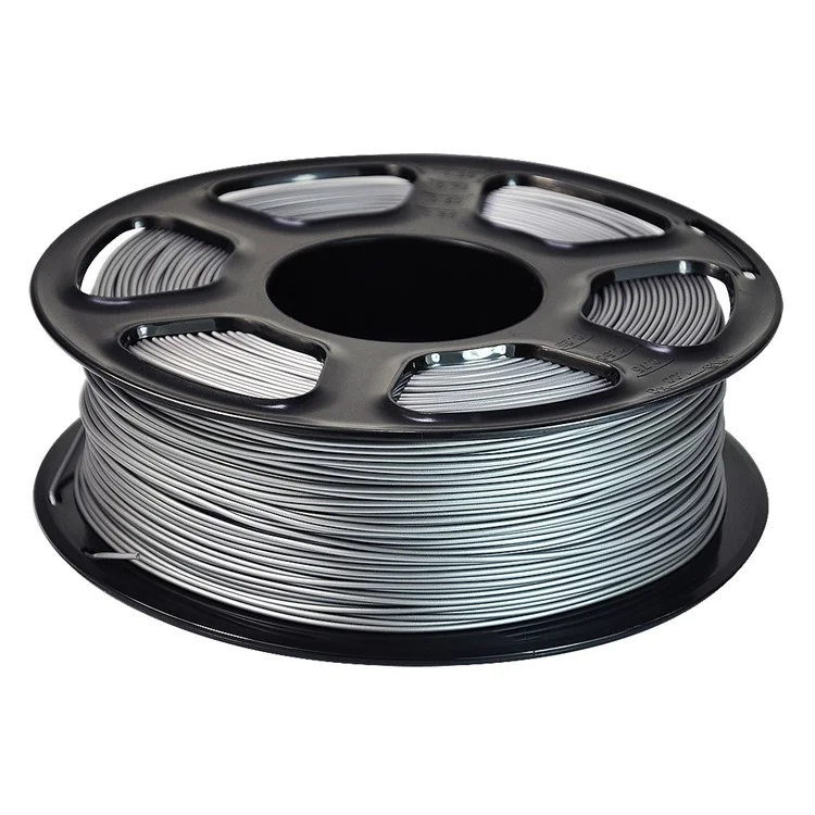 Biodegradable PLA 1.75mm Filament for 3D Printer High Gloss Filament , Accuracy Tolerance + / - 0.03mm - Silver
