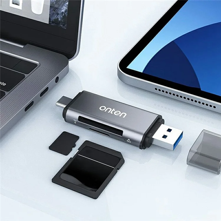ONTEN CR531A Multifunktionaler Typ-C / USB3.0 SD TF Kartenleser OTG Telefon Speicherkarten-Lesegerät
