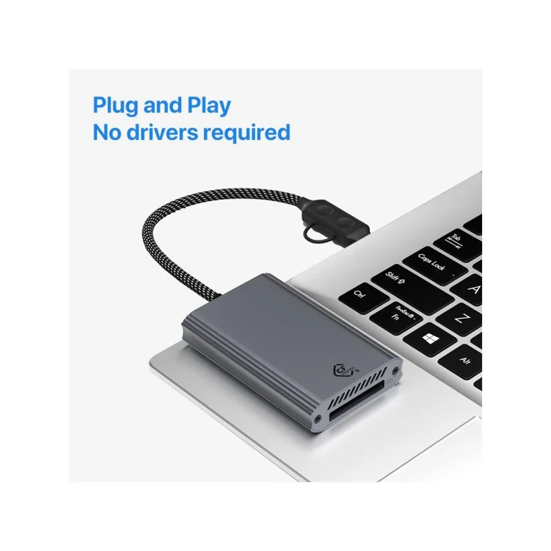 Считыватель карт Type-C / USB в Cfexpress Type-B 2-в-1, высокоскоростной, 10 Гбит/с - Серый