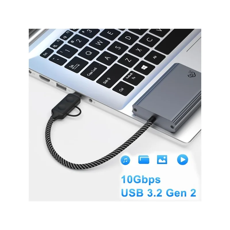 Считыватель карт Type-C / USB в Cfexpress Type-B 2-в-1, высокоскоростной, 10 Гбит/с - Серый