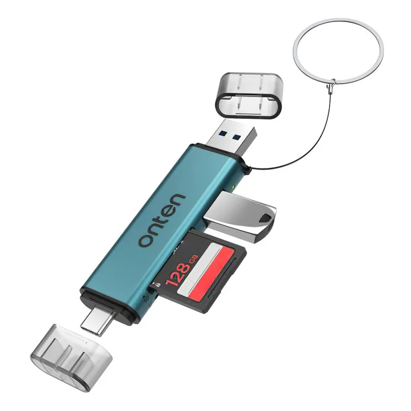 ONTEN OTN-CR537S USB A  /  Type C to Mini SD / TF Card Reader OTG Adapter for Phone Tablet Laptop
