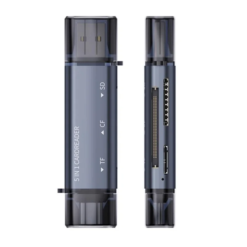 ADS-318 USB A / Type C zu CF / TF / SD Speicherkarten-Kartenleser Hochgeschwindigkeits-Datenübertragungsadapter