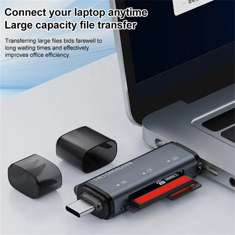 ADS-318 USB A / Type C zu CF / TF / SD Speicherkarten-Kartenleser Hochgeschwindigkeits-Datenübertragungsadapter