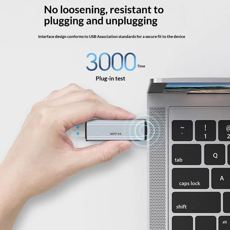 2608 USB 3.0 Card Reader 2 in 1 USB-C to SD TF Adapter Converter - Silver