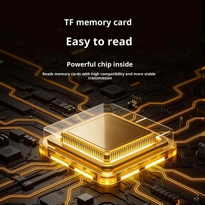 TF-01 C Type-C TF Card Reader Adapter 480Mbps USB 2.0 MicroSD Memory Card Reader for Phone Computer Tablet - Grey