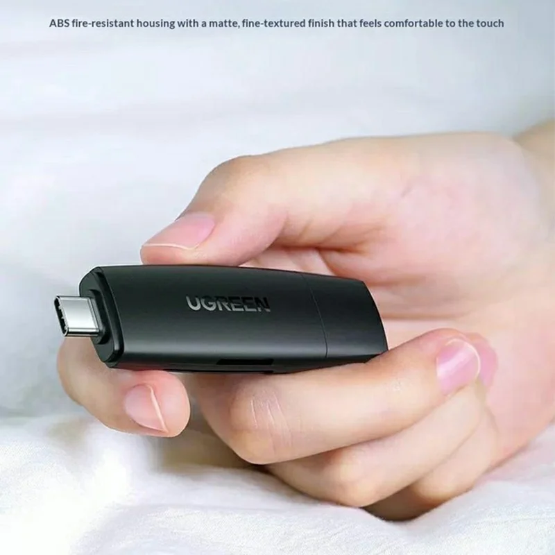 UGREEN CM304 Type-C / USB-A 3.0 to SD TF Card Reader 5Gbps High Speed Transfer - Black