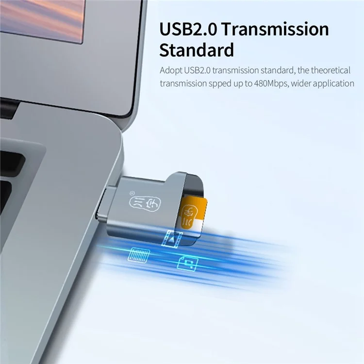 KAWAU C271 USB 2.0 Type-C 480mbps TF Scheda TF Reader Laptop Tablet Teleme di Memoria Reader