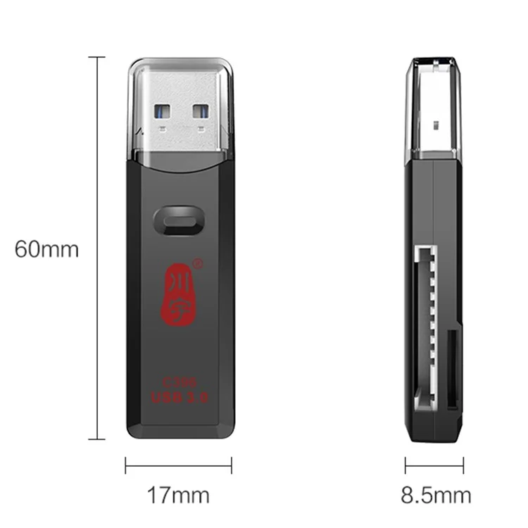 Kawau C396 Mini Series 2-1 USB 3.0 5 Gbps de Alta Velocidade Para SD / Leitor de Cartão de Memória tf