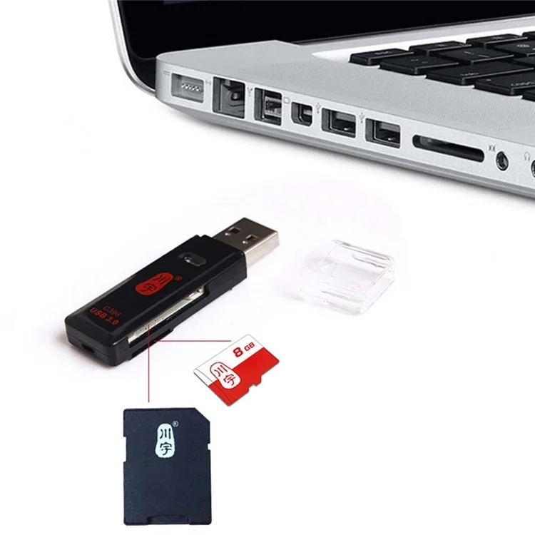 Kawau C396 Mini Serie 2-in-1 USB 3.0 5 Gbit / s Hohe Geschwindigkeit Für SD / TF Memory Card Reader