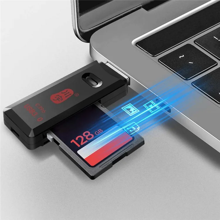 Kawau C396 Mini Serie 2-in-1 USB 3.0 5 Gbit / s Hohe Geschwindigkeit Für SD / TF Memory Card Reader