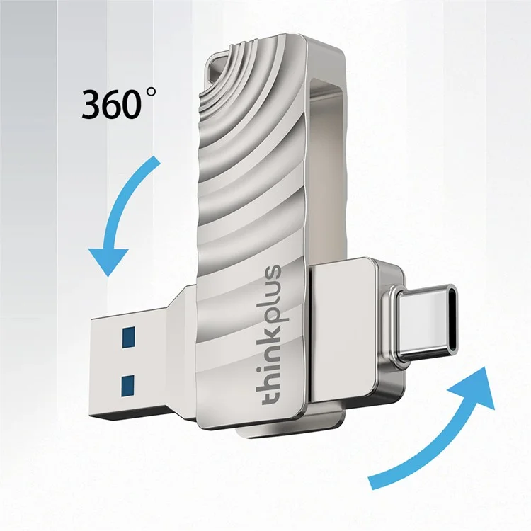 LENOVO THINKPLUS MU232 32GB para iPhone Série 15 USB+Type-C Armazenamento de Dados Bastão Rotativo Design de Alta Velocidade USB 3.2 Flash Drive