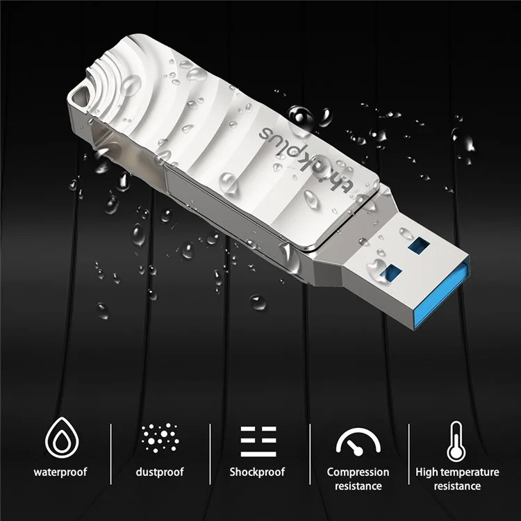 LENOVO THINKPLUS MU232 32GB para iPhone Série 15 USB+Type-C Armazenamento de Dados Bastão Rotativo Design de Alta Velocidade USB 3.2 Flash Drive