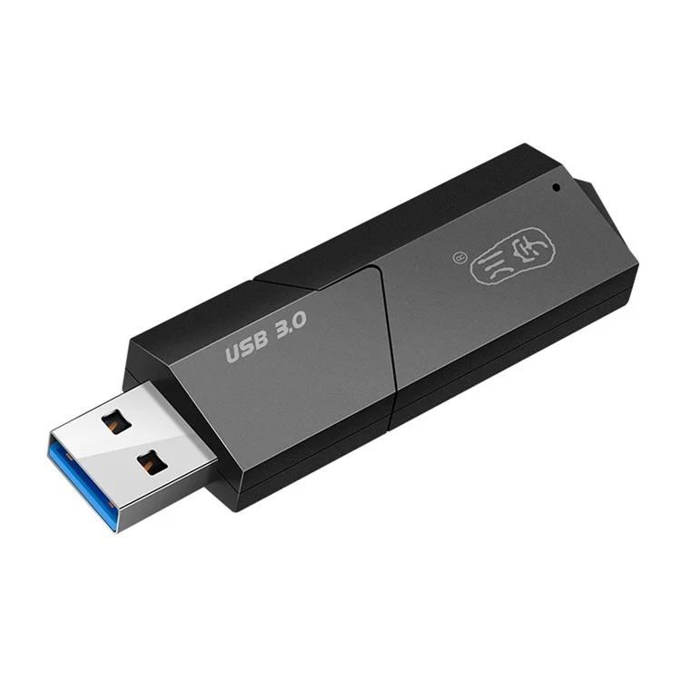 Leitor de Cartão Portátil USB3.0 KAWAU C307 Mini 2-em-1 SD+TF com Cobertura / Letra de Unidade Única