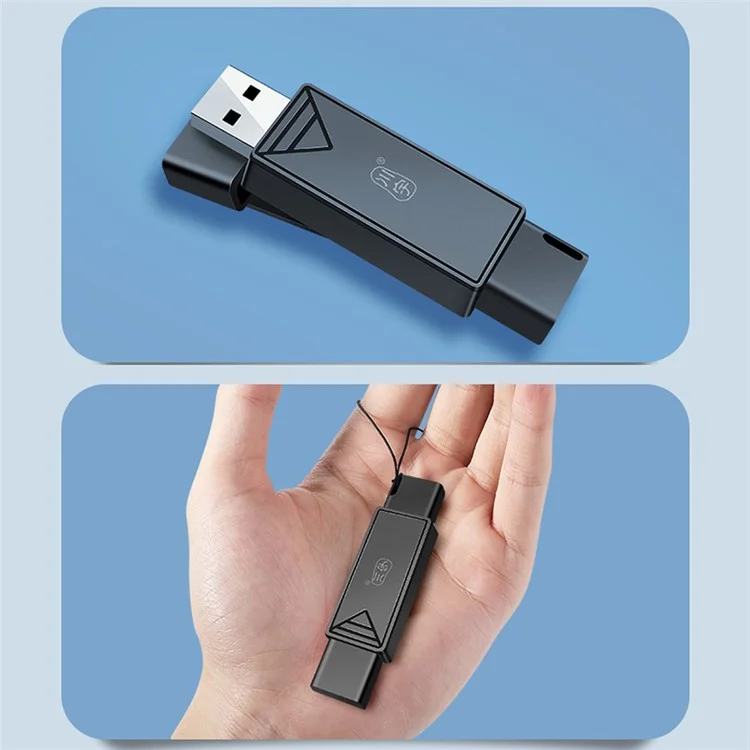 KAWAU C351 USB 3.0 de alta velocidad Tipo C + USB SD / Lector de tarjetas TF Adaptador OTG portátil