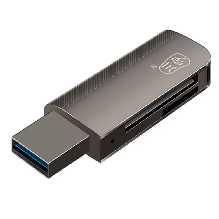 Kawau C370 USB3.0 SD+TF Lector de Tarjetas Portátiles de Tarjetas 2-in-1 Mini Metal Metal Reader Con Letra de Unidad Única