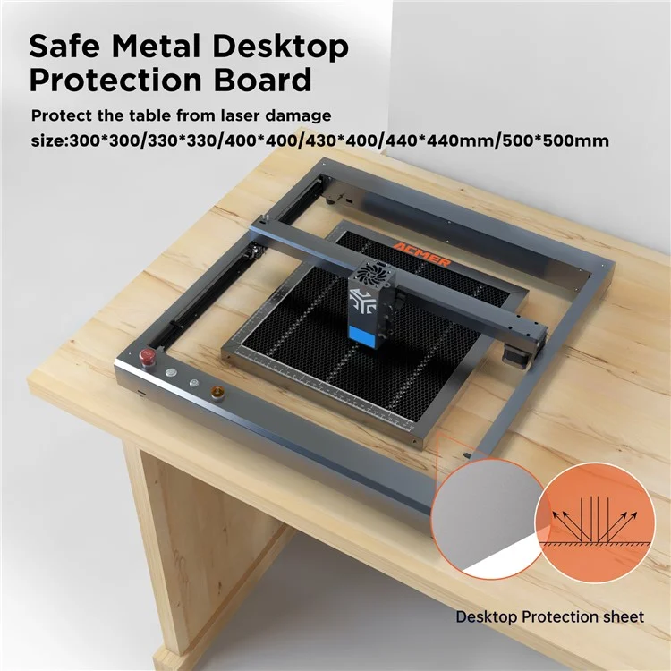 ACMER E10 500x500mm Honeycomb Working Table Aluminum Frame Laser Bed Working Panel