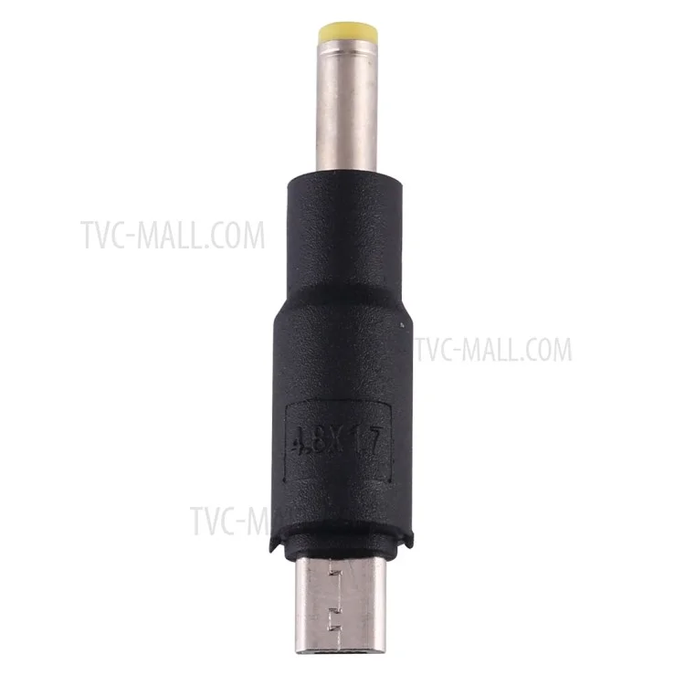 10Pcs DC Power Plug 4.8 x 1.7mm Male To Micro USB Male Adapter