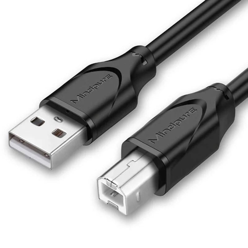 MINDPURE US002 5m USB2.0 Male to Square USB Type-B Male Printer Cable Computer Printing Connection Cord - Black