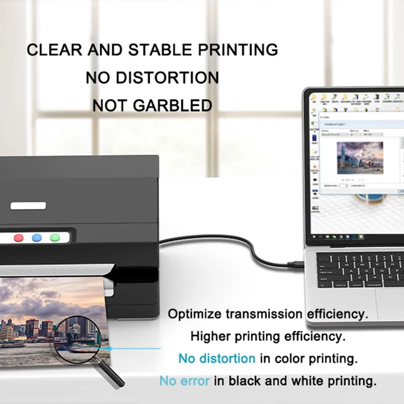 MINDPURE US002 5m USB2.0 Male to Square USB Type-B Male Printer Cable Computer Printing Connection Cord - Black