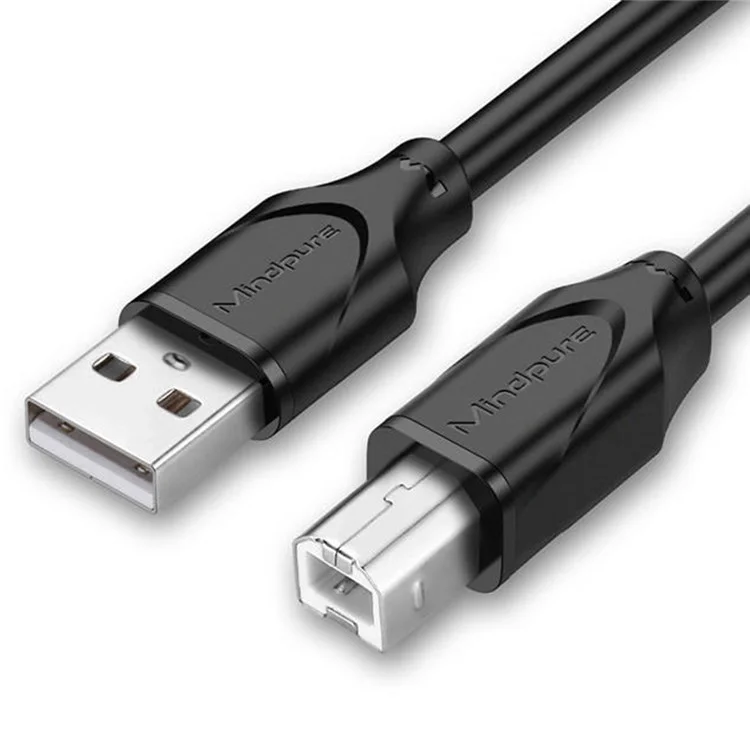 MINDPURE US002 3m USB2.0 Male to Square USB Type-B Male Printer Cable Computer Printing Connection Cord - Black