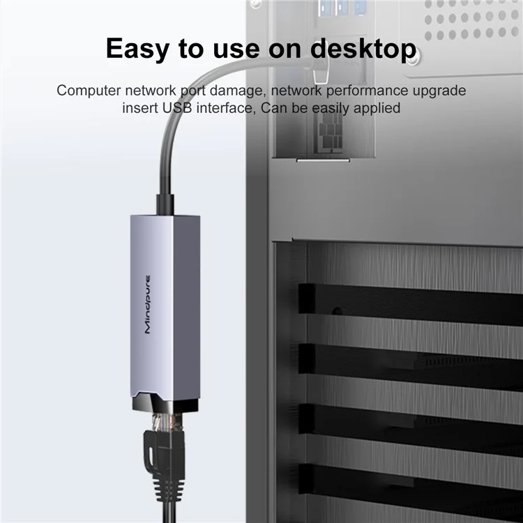 MINDPURE UR004 USB3.0 vers RJ45 Adaptateur Ethernet Gigabit Connecteur Réseau Haute Vitesse