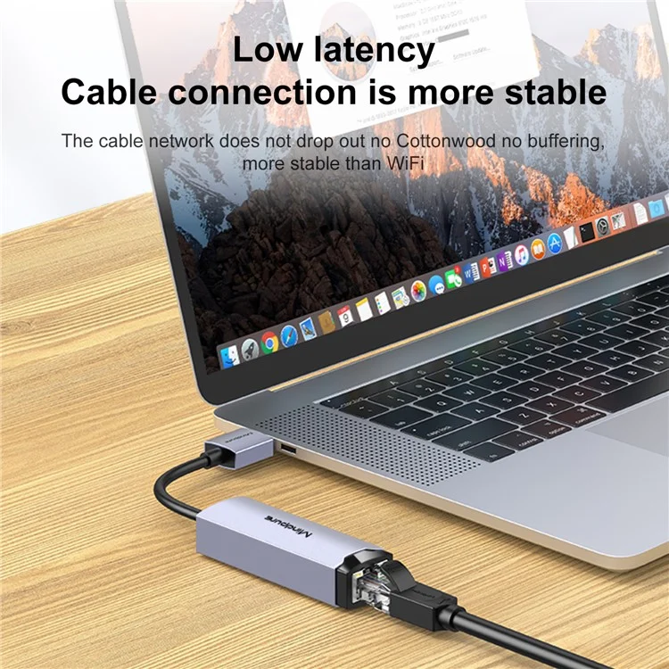 MINDPURE UR004 USB3.0 vers RJ45 Adaptateur Ethernet Gigabit Connecteur Réseau Haute Vitesse