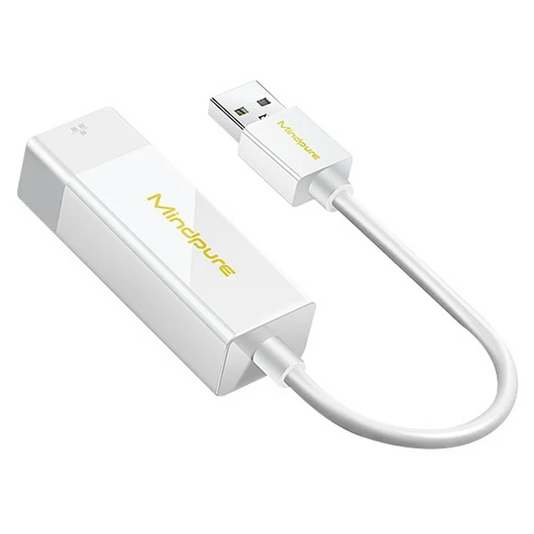 MINDPURE UR002 USB3.0 to RJ45 Gigabit Ethernet Adapter Computer Network Connector - White