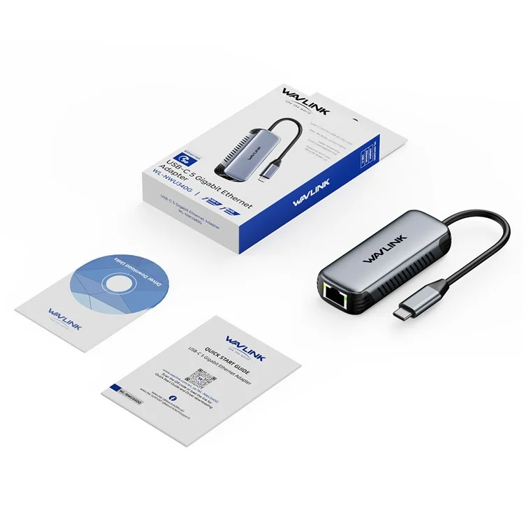 WAVLINK WL-NWU340G USB-C to RJ45 Gigabit Ethernet Adapter 5Gbps Wired Network Converter