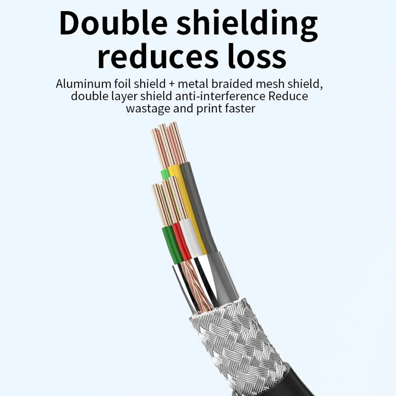 7.5m USB3.0 Male to Square USB Type-B Male Printer Cable PVC Printing Connection Cord