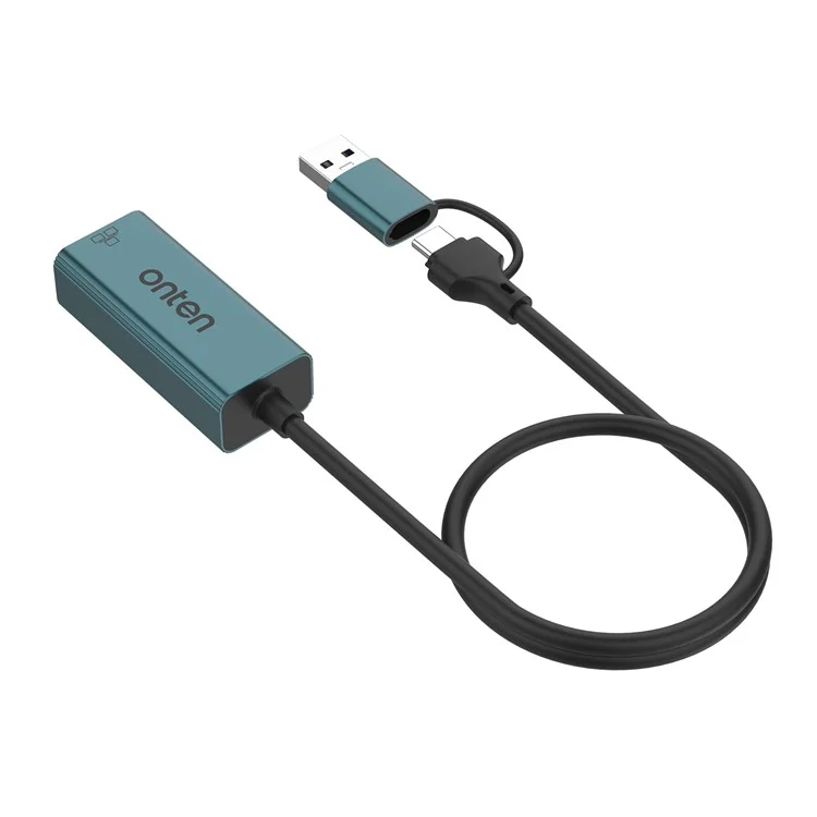 ONTEN UE106 USB 2.0 / Type-C to RJ45 Network Adapter 100M / 10M Ethernet Converter