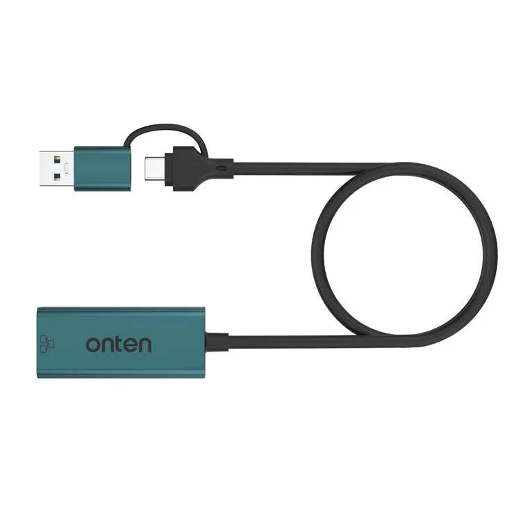 ONTEN UE106 USB 2.0 / Type-C to RJ45 Network Adapter 100M / 10M Ethernet Converter