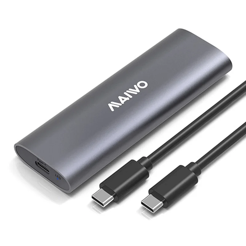 Caja externa MAIWO K1689P para SSD M.2 de doble protocolo NVME / SATA, de aluminio y con conexión Tipo-C
