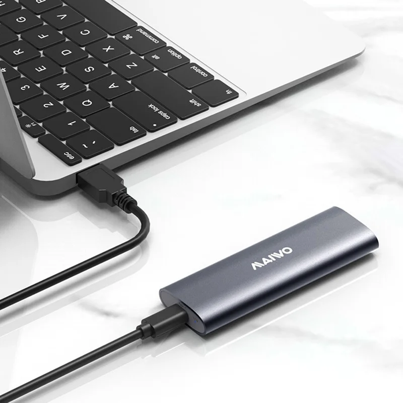 Caja externa MAIWO K1689P para SSD M.2 de doble protocolo NVME / SATA, de aluminio y con conexión Tipo-C