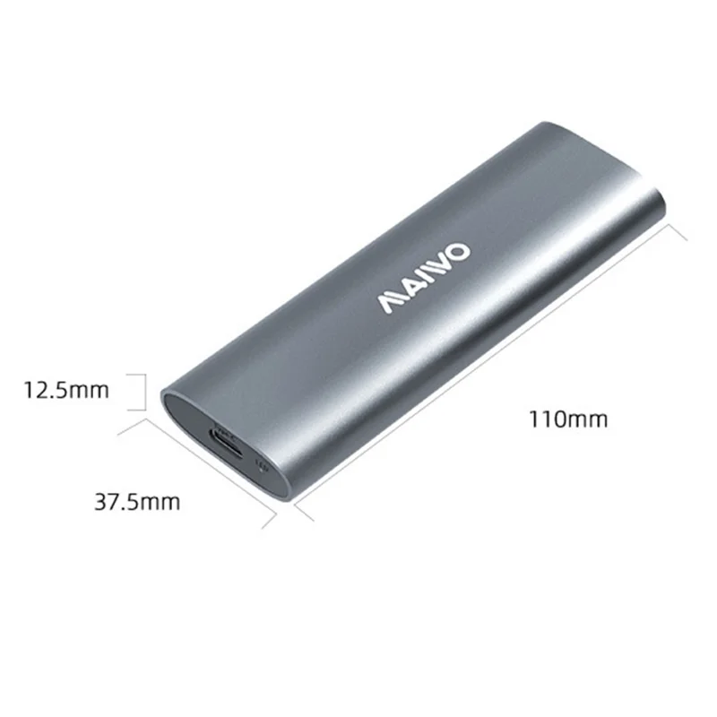 Caja externa MAIWO K1689P para SSD M.2 de doble protocolo NVME / SATA, de aluminio y con conexión Tipo-C