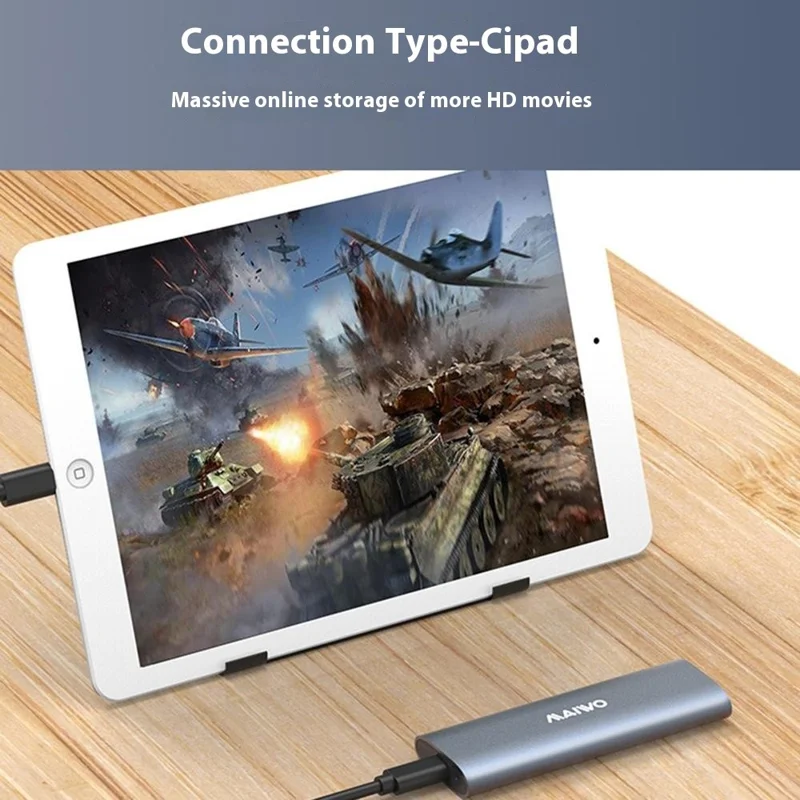 Caja externa MAIWO K1689P para SSD M.2 de doble protocolo NVME / SATA, de aluminio y con conexión Tipo-C
