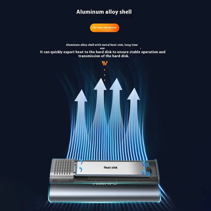 Caja externa MAIWO K1689P para SSD M.2 de doble protocolo NVME / SATA, de aluminio y con conexión Tipo-C