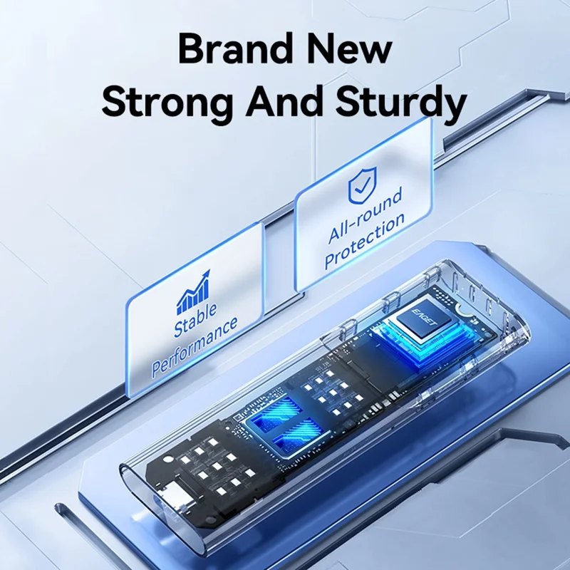 EAGET ET-FM6 1TB 1TB Bärbar SSD Typ C 3.2 Hög hastighet överföring Fingeravtryckskryptering Extern hårddisk