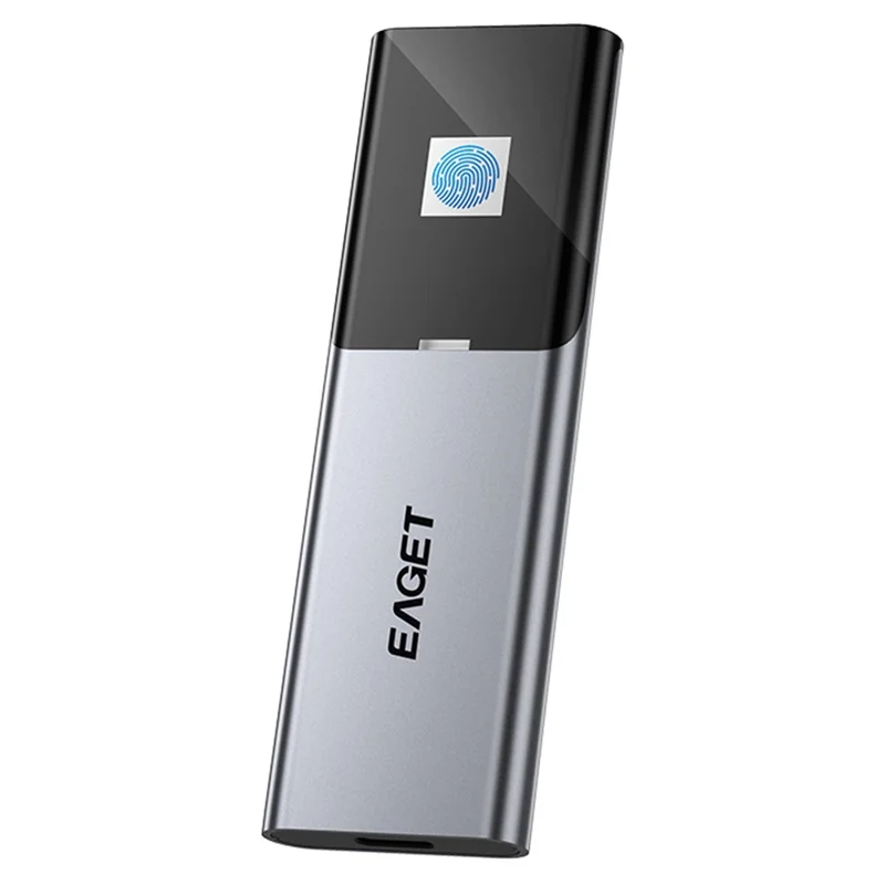 EAGET ET-FM6 2TB 1TB SSD متنقلة بمنفذ Type C 3.2 ونقل بيانات عالي السرعة وتشفير بصمة الإصبع وقرص صلب خارجي