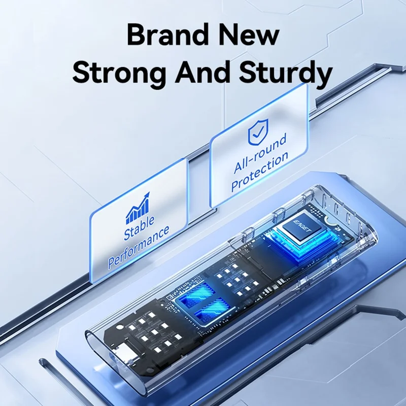 EAGET ET-FM6 2TB 1TB SSD متنقلة بمنفذ Type C 3.2 ونقل بيانات عالي السرعة وتشفير بصمة الإصبع وقرص صلب خارجي