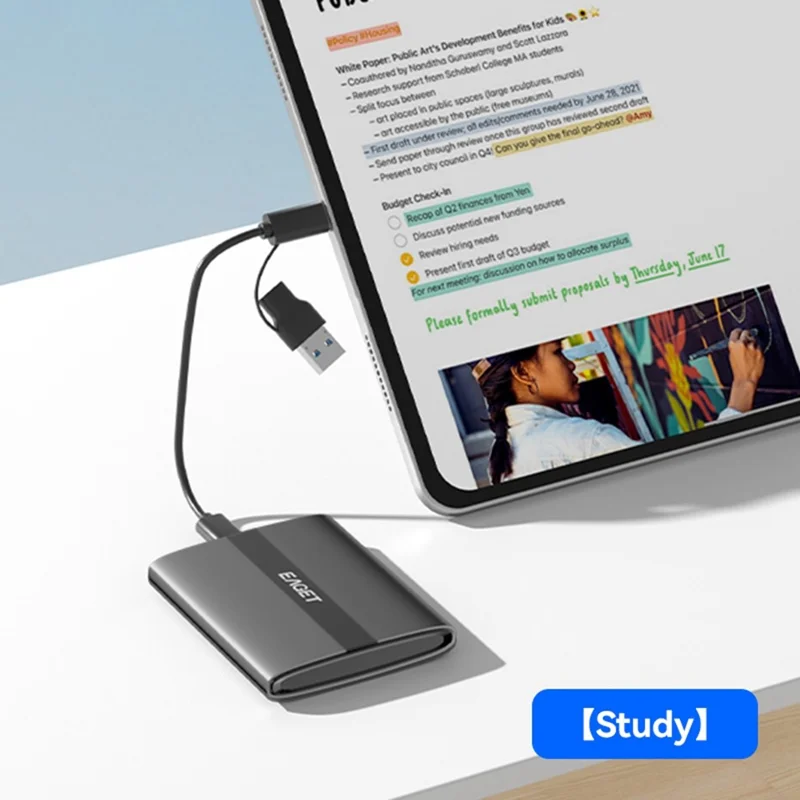 EAGET ET-M8 480GB Portable SSD 500MB / S High Speed Aluminum Alloy Type C External Solid State Drive