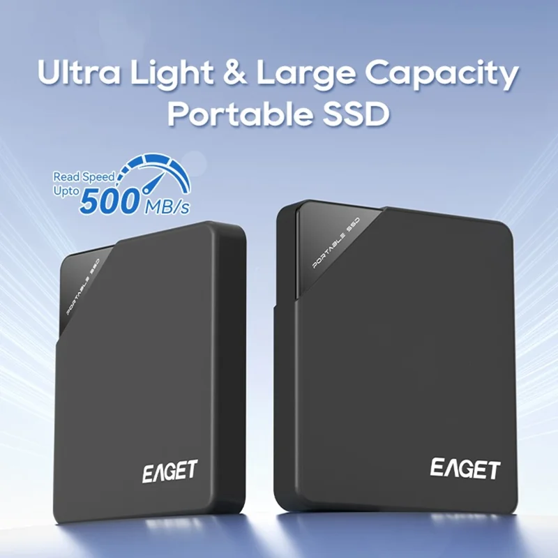 EAGET ET-M9 480 Go SSD portable 5 Gbps Type C Disque SSD externe pour Windows / Mac / Linux